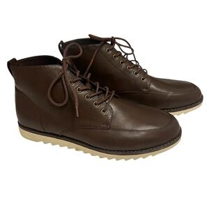 Frye & Co. Mens Titus Chukka Boots Brown Lace Up Faux Leather Synthetic Sz 13